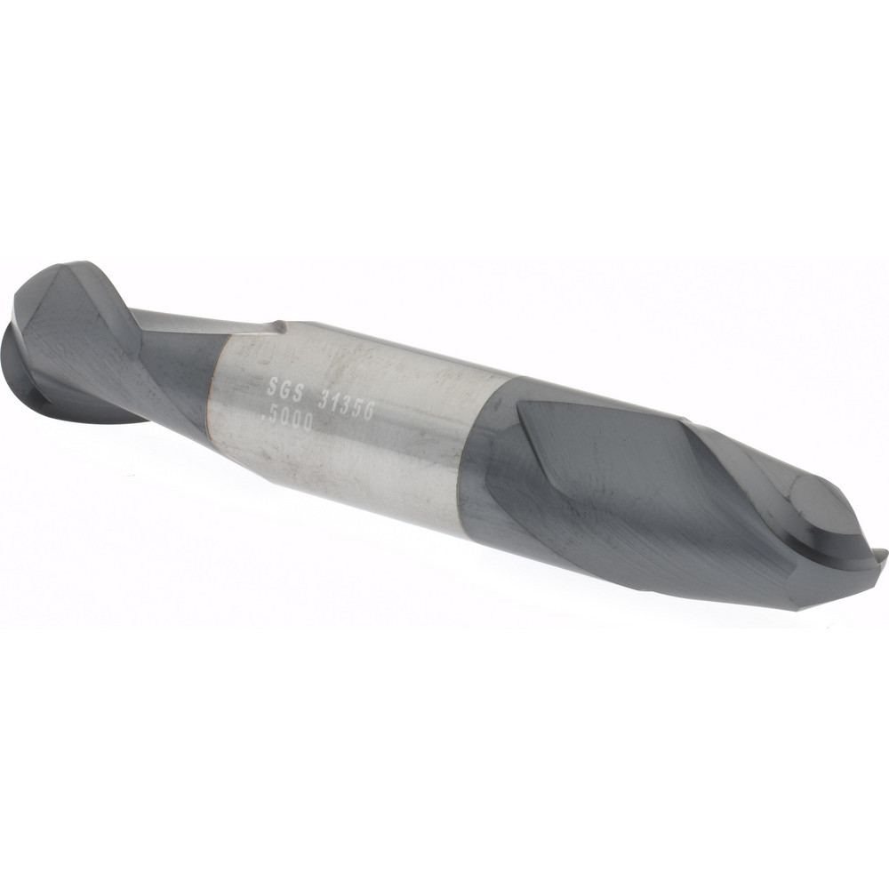 SGS 31356 Ball End Mill: 0.5" Dia, 0.625" LOC, 2 Flute, Solid Carbide Image