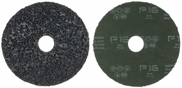 Camel Grinding Wheels | CGW Abrasives Fiber Disc: 5" Disc Dia, 7/8" Hole, Arbor Hole, 16 Grit, Zirconia Alumina - Very Coarse Grade, Blue | 25-Pack