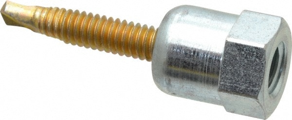 ITW Buildex 560140 3/8" Zinc-Plated Steel Vertical (End Drilled) Mount Threaded Rod Anchor Image