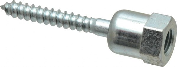 3/8" Zinc-Plated Steel Vertical (End Drilled) Mount Threaded Rod Anchor