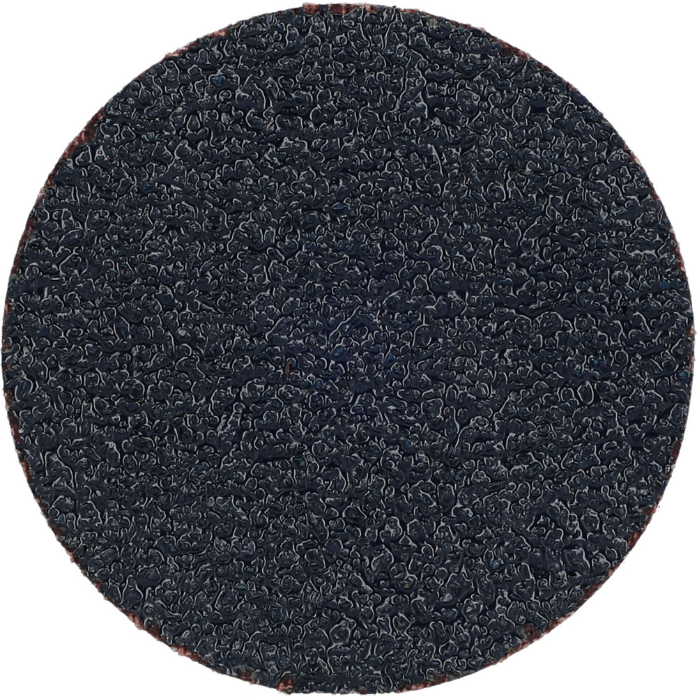 Quick-Change Disc: Type S, 2" Dia, 50 Grit, Zirconia Alumina, Coated - Blue, Polyester-Backed, 30000 RPM, Series R860