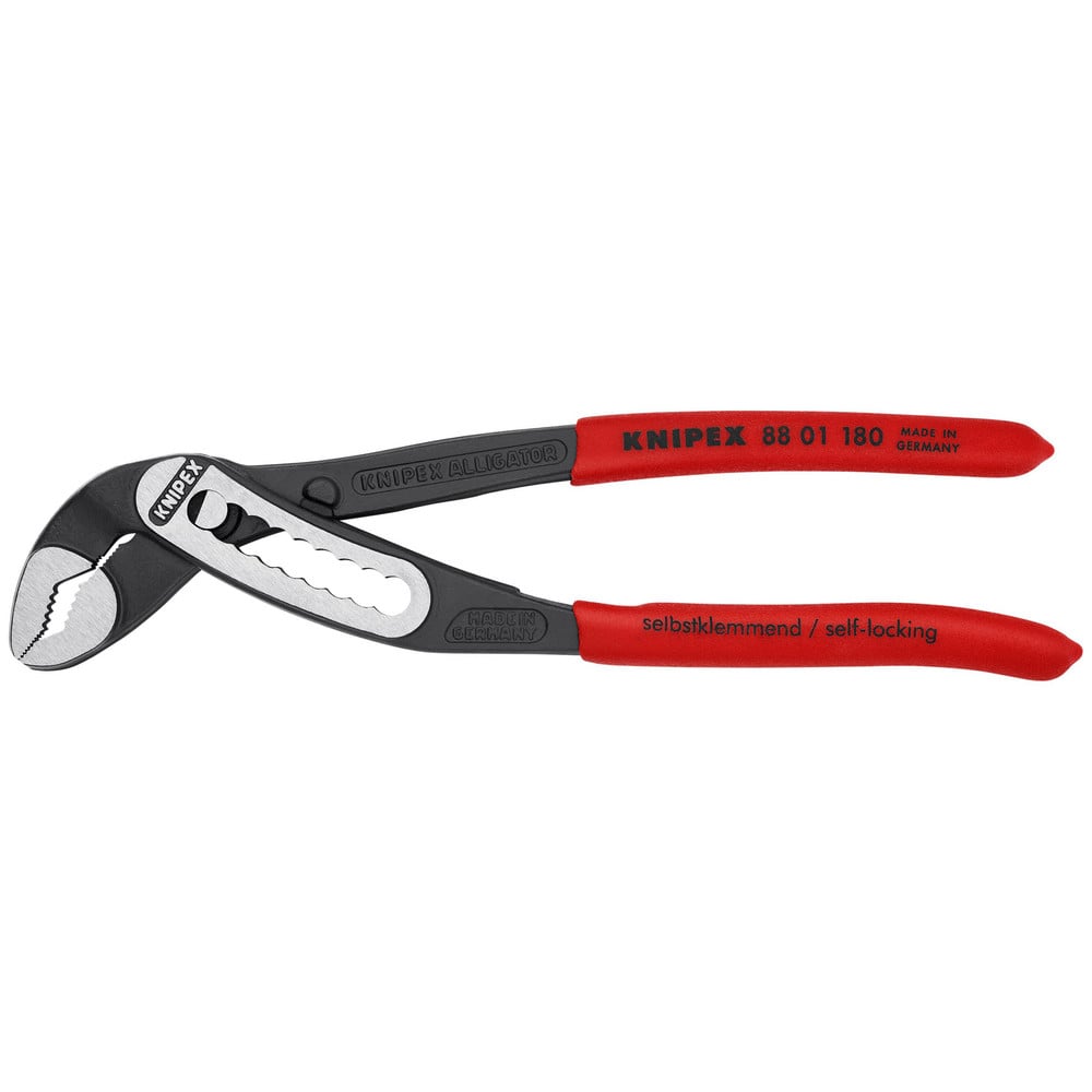 Tongue & Groove Plier: 1-1/8" Cutting Capacity, Self-Gripping Jaw