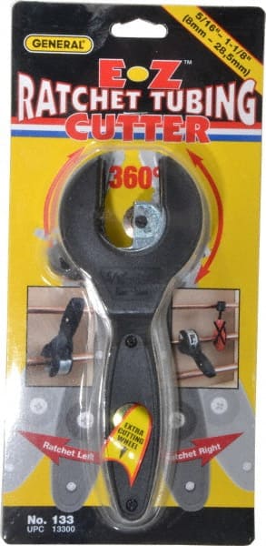 5/16" to 1-1/8" Pipe Capacity, Tube Cutter