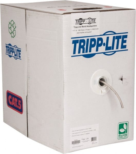 Tripp-Lite N020-01K-GY Ethernet Cable: Cat5e, 24 AWG, 350 MHz, Unshielded 