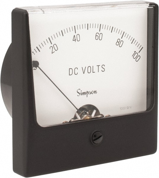 Simpson Electric - Analog, AC Voltmeter, Panel Meter - 05915111 - MSC  Industrial Supply