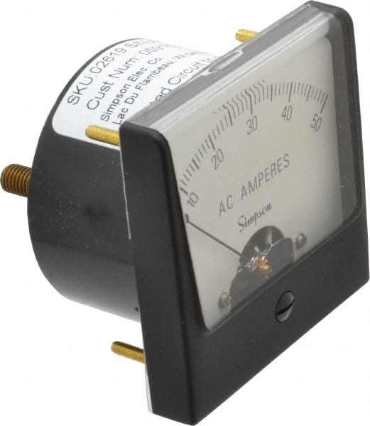 Simpson 27A Dc Panel Am Meter 0-50 Amps