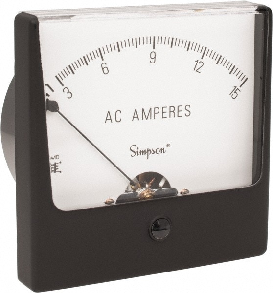 Simpson Electric 3190 Analog, AC Ammeter, Panel Meter Image