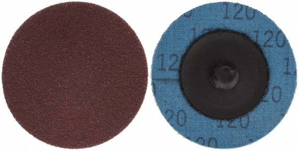 Superior Abrasives A014837 Quick-Change Disc: Type R, 2" Disc Dia, 120 Grit, Aluminum Oxide, Coated 
