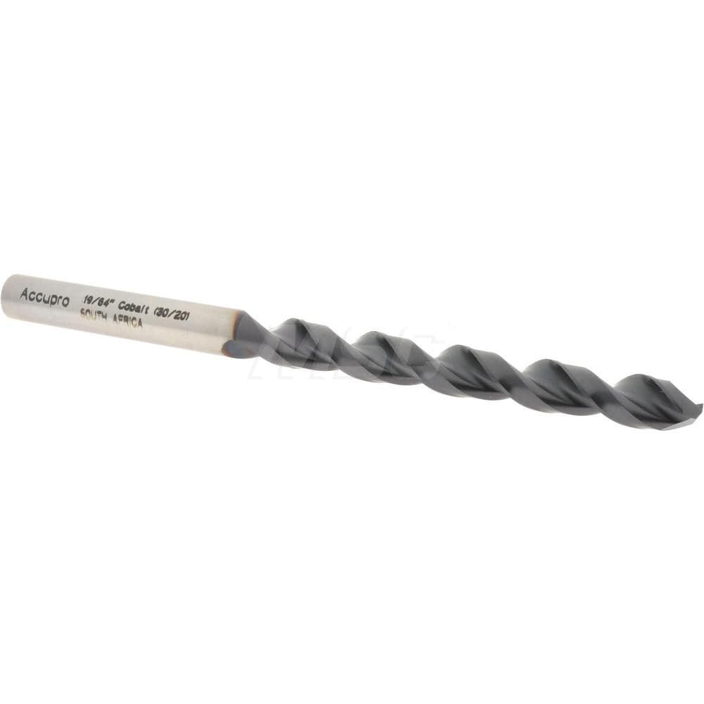 Accupro 1640754A-AC Jobber Length Drill Bit: 0.2969" Dia, 130 °, Cobalt 