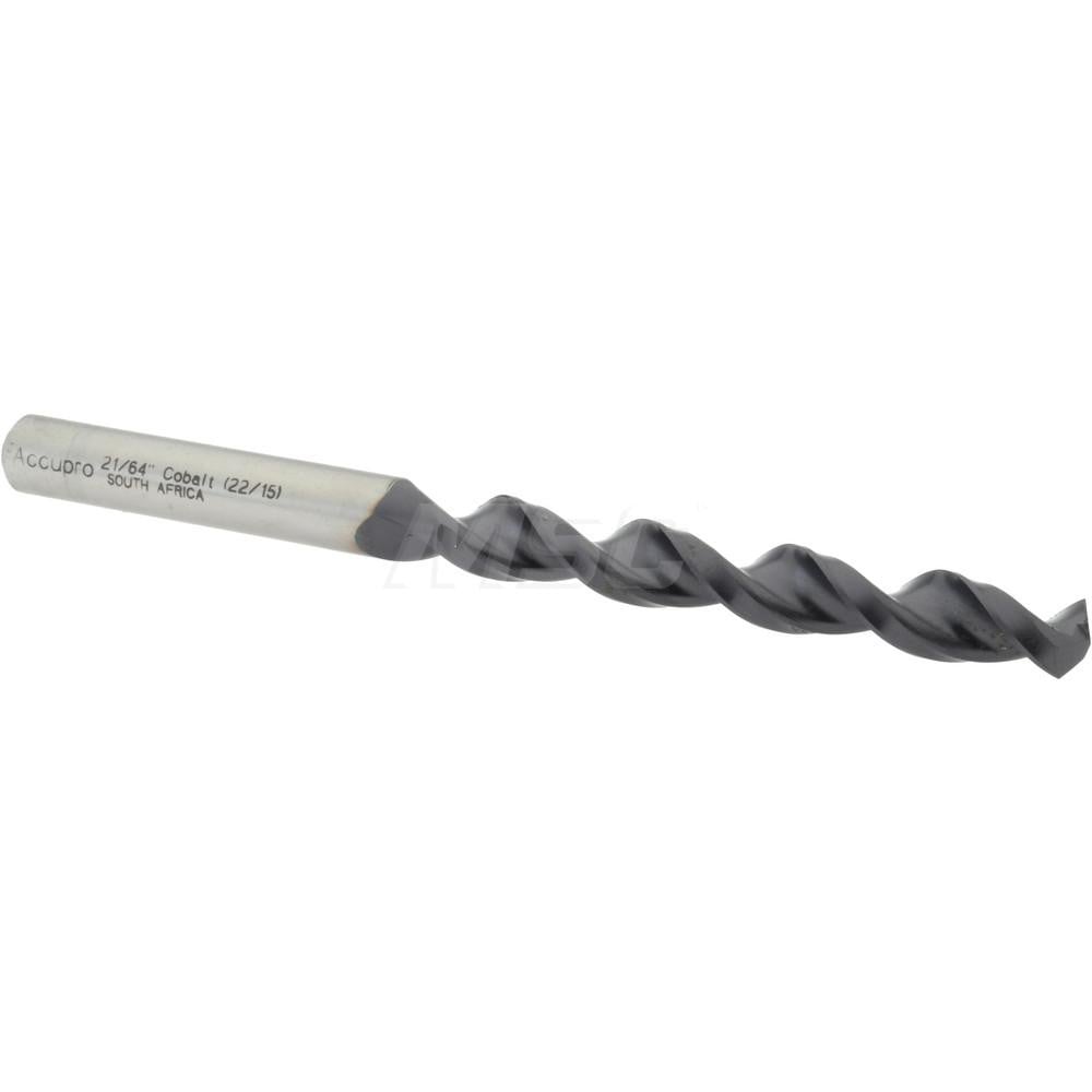 Accupro 1640833A-AC Jobber Length Drill Bit: 0.3281" Dia, 130 °, Cobalt 