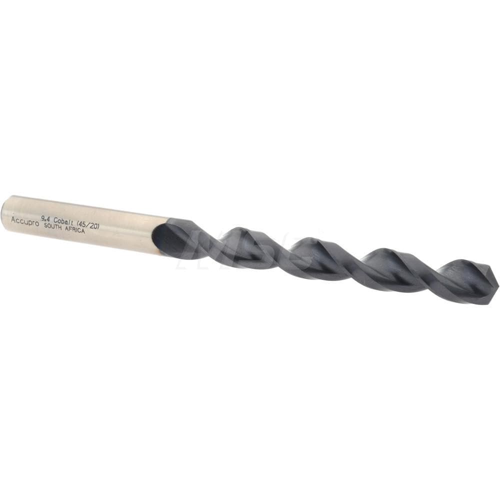 Accupro 1640940A-AC Jobber Length Drill Bit: 0.3701" Dia, 130 °, Cobalt 