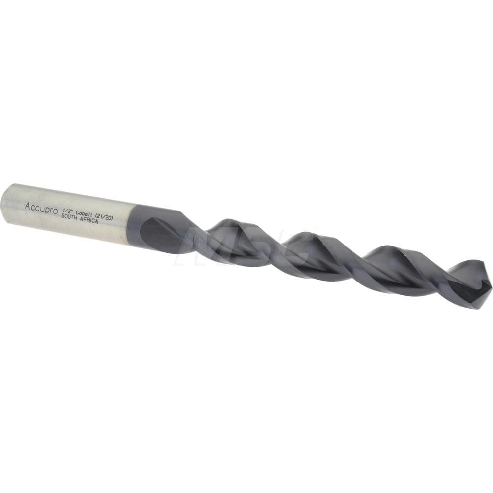 Accupro 1641269A-AC Jobber Length Drill Bit: 0.5" Dia, 130 °, Cobalt 