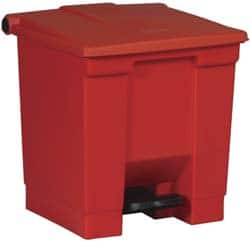 Rubbermaid FG614300RED 8 Gal Rectangle Unlabeled Trash Can 