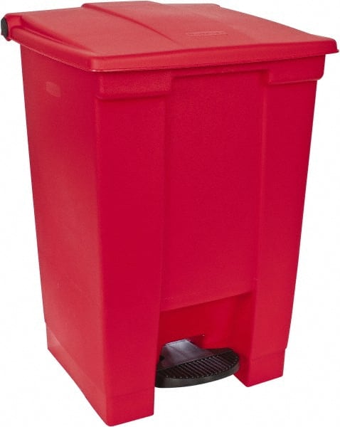 Rubbermaid FG614400RED 12 Gal Rectangle Unlabeled Trash Can 