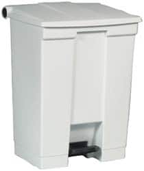 Rubbermaid FG614500WHT 18 Gal Rectangle Unlabeled Trash Can 