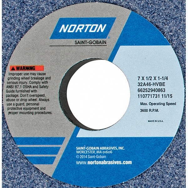 Norton Surface Grinding Wheel Chart