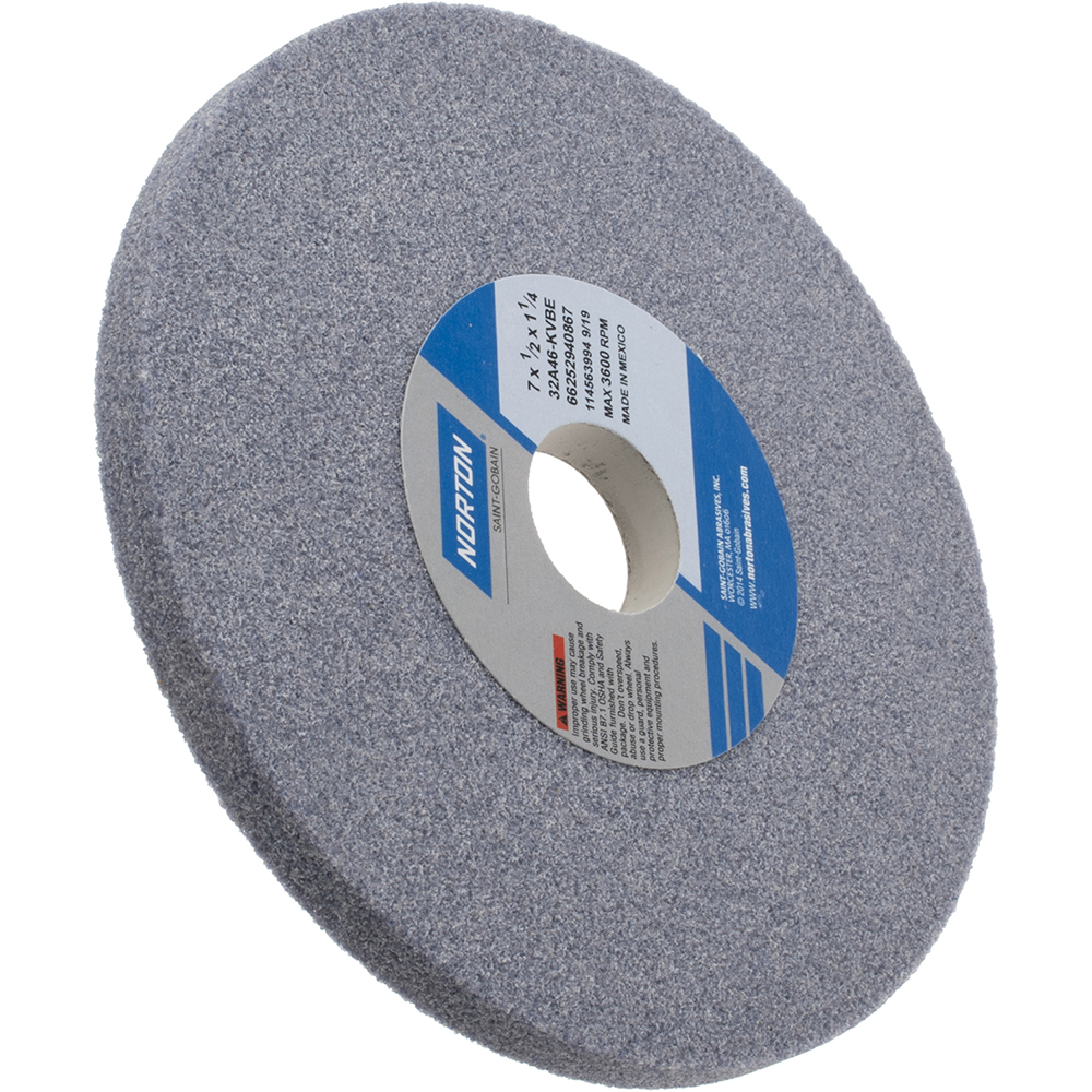 Norton Surface Grinding Wheel 7" Dia, 1/2" Thick, 11/4" Hole, 46