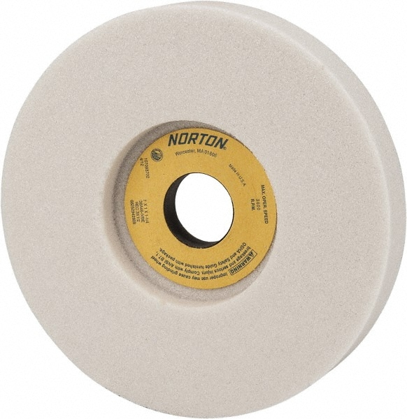 Norton 66252942809 Surface Grinding Wheel: 7" Dia, 1" Thick, 1-1/4" Hole, 46 Grit, I Hardness Image