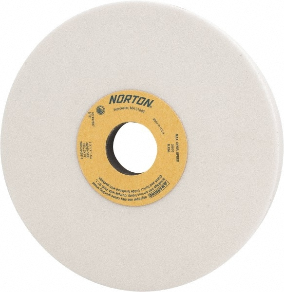 Norton 66252942815 Surface Grinding Wheel: 7" Dia, 1" Thick, 1-1/4" Hole, 60 Grit, I Hardness Image