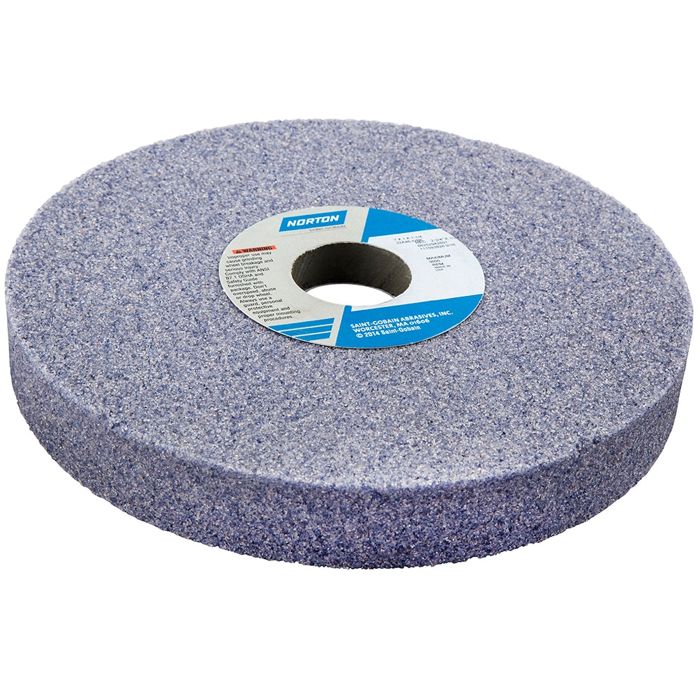 Norton 66252942688 Surface Grinding Wheel: 7" Dia, 1" Thick, 1-1/4" Hole, 46 Grit, H Hardness Image