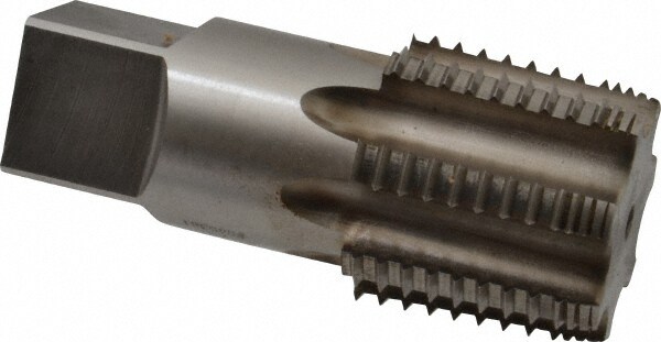 1-1/2 - 11-1/2 NPTF, 7 Flutes, Bright Finish, High Speed Steel, Interrupted Thread Pipe Tap