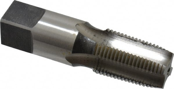 Reiff & Nestor 46216 Standard Pipe Tap: 3/8-18, NPTF, Regular, 4 Flutes, High Speed Steel, Oxide Finish 