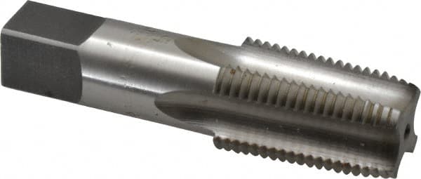 Reiff & Nestor 46222 Standard Pipe Tap: 1/2-14, NPTF, Regular, 4 Flutes, High Speed Steel, Oxide Finish 