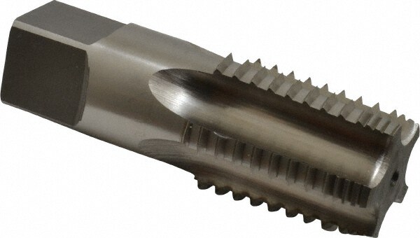 1 - 11-1/2 NPT, 5 Flutes, Bright Finish, High Speed Steel, Interrupted Thread Pipe Tap