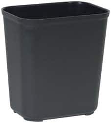 Trash Can: 28 qt, Rectangle, Black