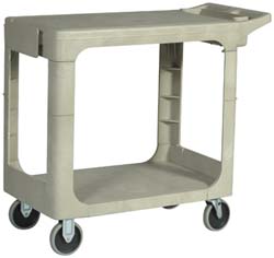 Shelf Utility Cart: Plastic, Beige