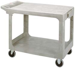 Shelf Utility Cart: Plastic, Beige