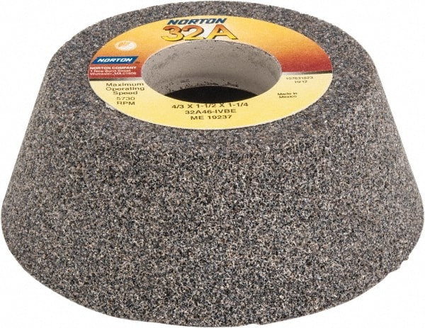 Norton 66243530240 Tool & Cutting Grinding Wheel: 4" Dia, 46 Grit, I Hardness, Type 11 Image