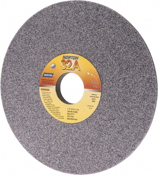 Norton 66252941644 Tool & Cutting Grinding Wheel: 7" Dia, 46 Grit, K Hardness, Type 12 Image