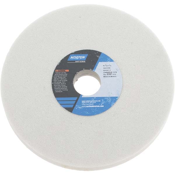 Norton 66253044180 Surface Grinding Wheel: 8" Dia, 3/4" Thick, 1-1/4" Hole, 46 Grit, K Hardness Image