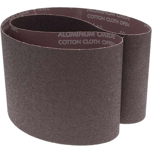 Abrasive Belt: 6" Wide, 48" OAL, 50 Grit, Aluminum Oxide - Coated, Coarse Grade, X Weighted, Dry,  Series R255