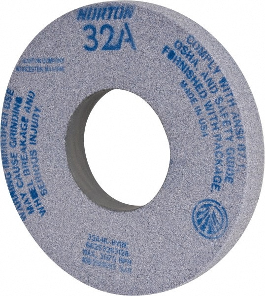 Norton 66253263128 Surface Grinding Wheel: 12" Dia, 1-1/2" Thick, 5" Hole, 46 Grit, H Hardness Image