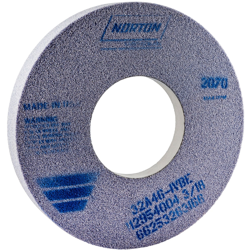 Norton 66253263166 Surface Grinding Wheel: 12" Dia, 1-1/2" Thick, 5" Hole, 46 Grit, I Hardness Image