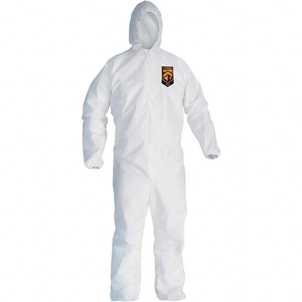KleenGuard 46114 Disposable Coveralls: Size X-Large, SMS, Zipper Closure 