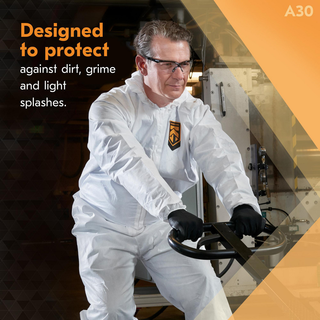 KleenGuard - Disposable Coveralls: Splash & Particle Protection, Size ...