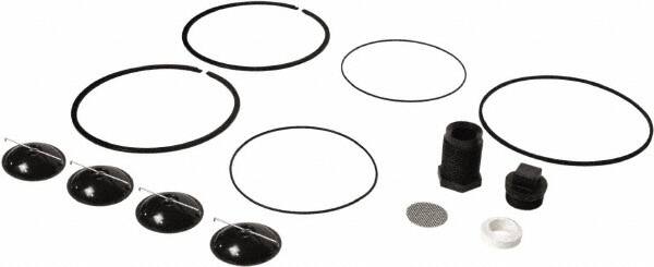 Diaphragm Pump Repair Part Kit: Includes (2) Piston Rings, (4) Piston Valves, Bearing Nut, Cover Gasket, Inlet Screen, O-Rings, Packing Gland & Vacuum Breaker, Use with 5200 Series Hand Pumps
