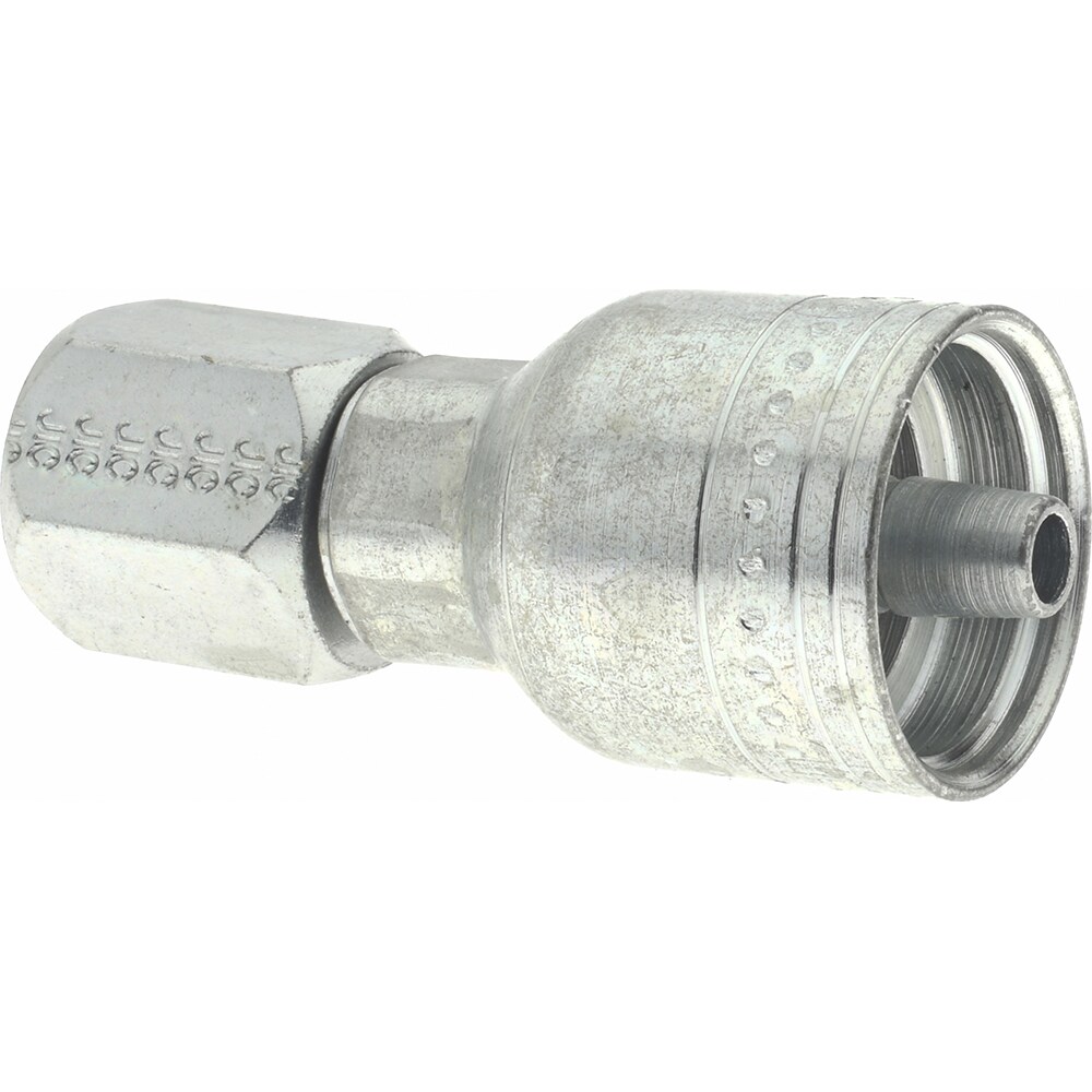 Hydraulic Hose Female Swivel Fitting: 0.25" ID, 0.31" OD, 4 mm, 1/2-20