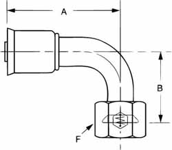 Eaton Hydraulic Hose Fittings & Couplings; Hose Diameter: 5/8 (Inch); Thread Size: 7/8-14 ; Cut-Off Allowance: 3-3/16 ; Hex Size: 1-1/16 (Inch)