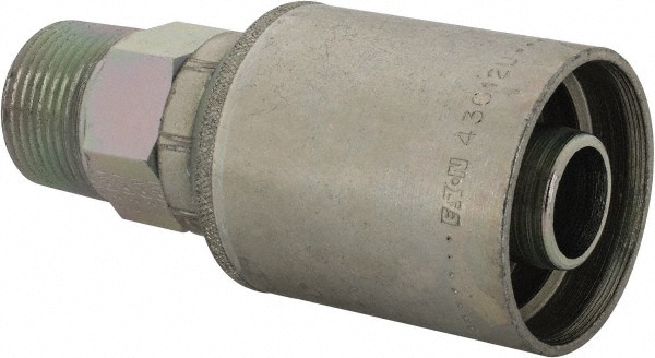 Hydraulic Hose Male Pipe Rigid Fitting: 0.75" ID, 12 mm, 3/4-14
