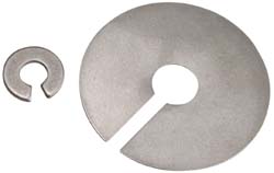C Washers; For Bolt Size: #4 ; Outside Diameter: 0.262 ; Material: Steel ; Minimum Thickness: 0.009 ; Finish: Uncoated