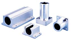 Thomson 0.251" Inside Dia, 600 Lbs. Static Capacity, Closed Twin Pillow Block Linear Bearing - 0.81" Overall Height x 1.63" Overall Width