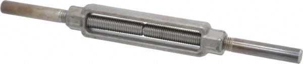 5,200 Lb Load Limit, 3/4" Thread Diam, 6" Take Up, Steel Stub & Stub Turnbuckle