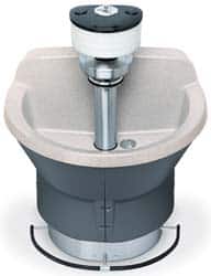 Bradley S93-567 Semi-Circular, Foot-Controlled, Internal Drain, 54" Diam, 4 Person Capacity, Bradstone, Wash Fountain 