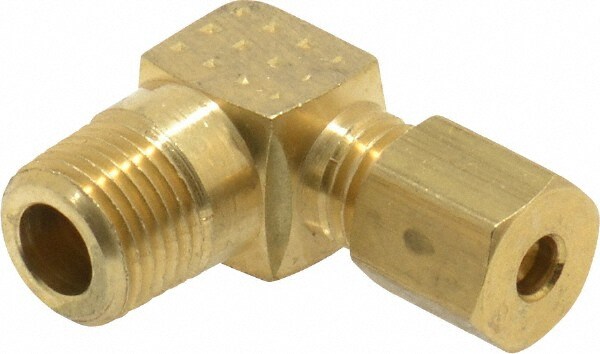 Compression Tube Male Elbow: 1/8" Thread, Compression x MNPT