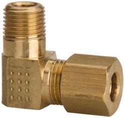 Compression Tube Male Elbow: 1/8" Thread, Compression x MNPT