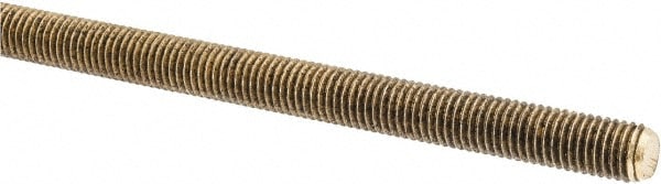 Made in USA 22302 Threaded Rod: 1/4-28, 3 Long, Brass Image